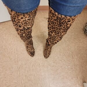 Wild Diva Animal Print Over-the-Knee Boots